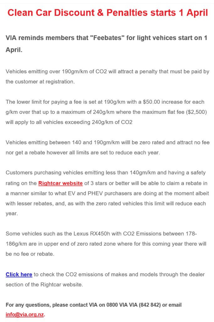 Clean Car Discount & Penalties Autohub NZ